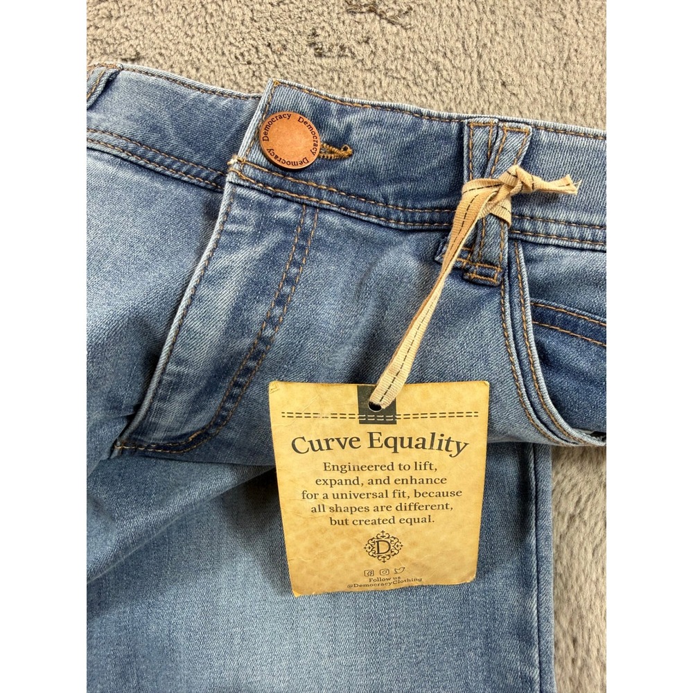 NWT Democracy Ab Technology High Rise Slim Straight Jeans Blue Curve Size 10 - Picture 8 of 12